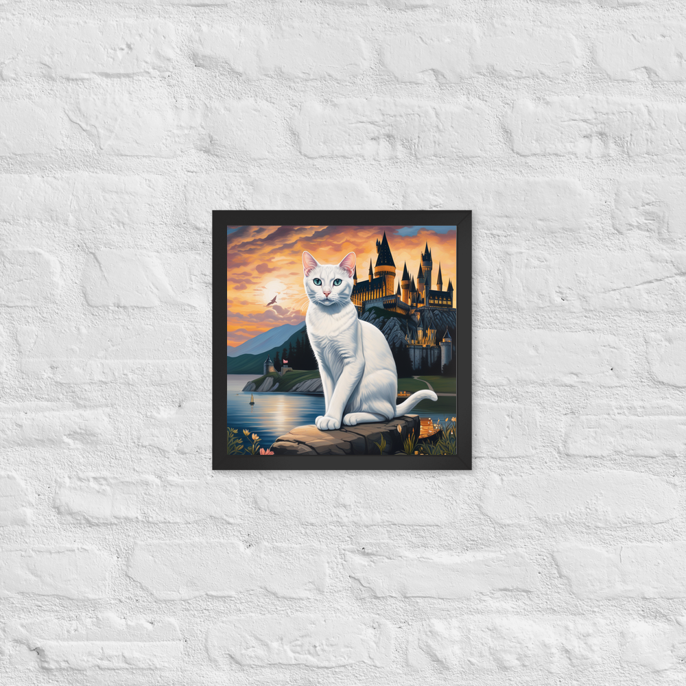 PugMug Custom White Exotic Cat Framed Print