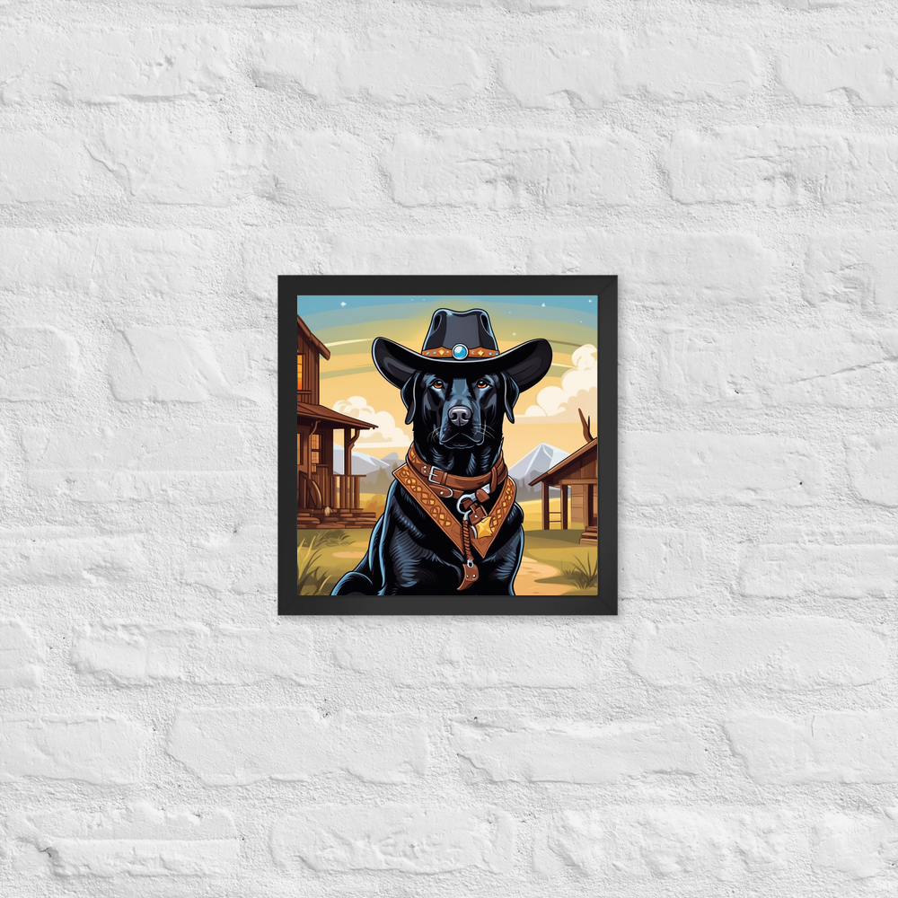 PugMug Custom Black Labrador Retriever Framed Print