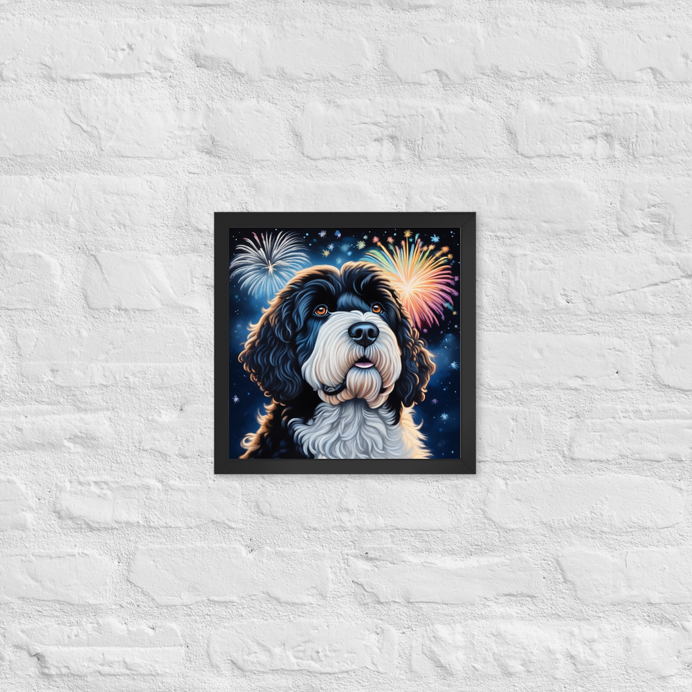 PugMug Custom Portuguese Water Dog Framed Print