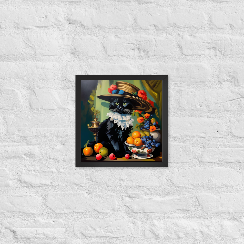 PugMug Custom Black Ragdoll Cat Framed Print