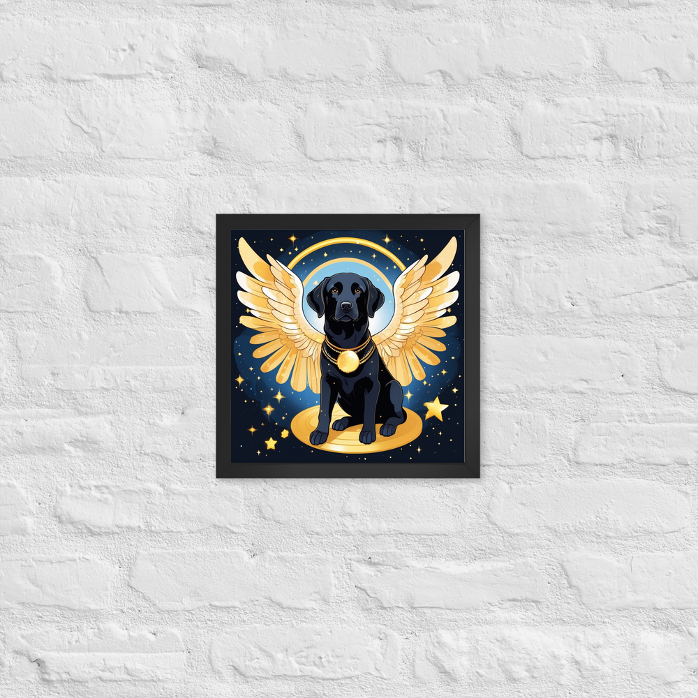 PugMug Custom Black Labrador Retriever Framed Print