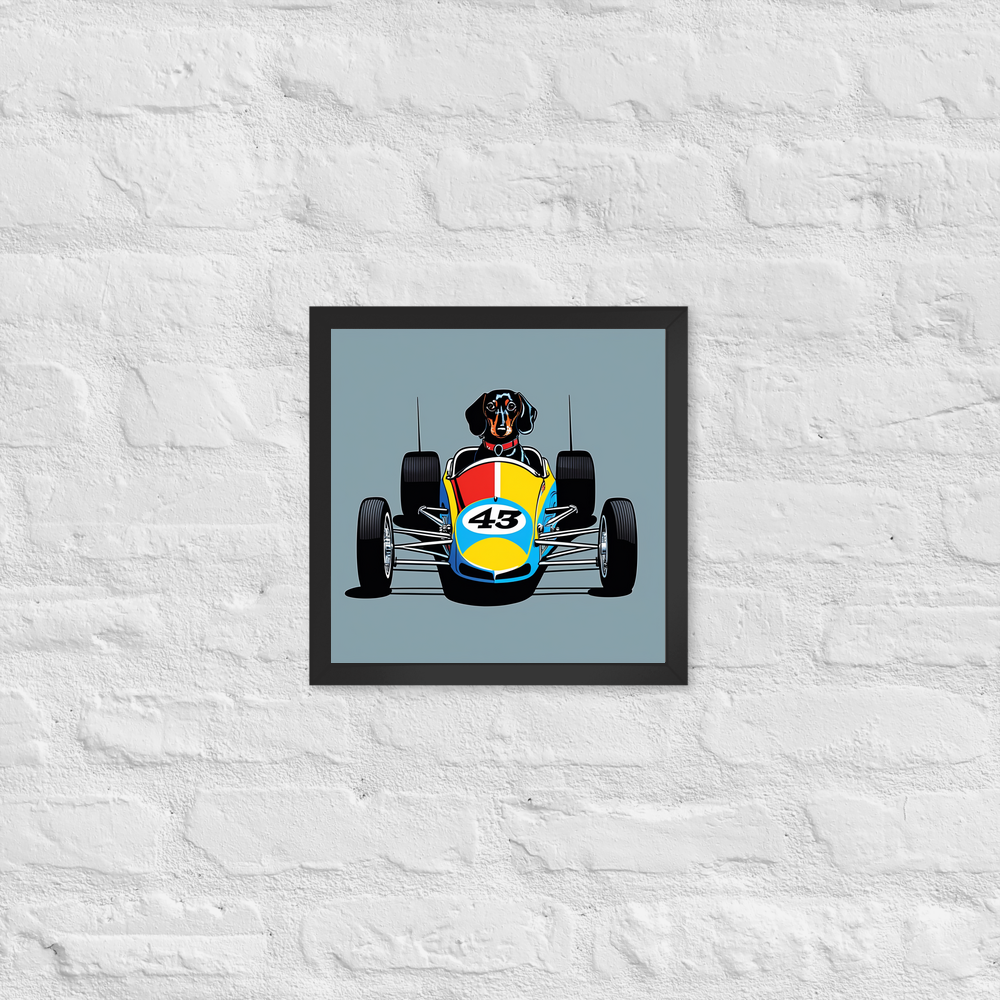 PugMug Custom Black Dachshund Framed Print