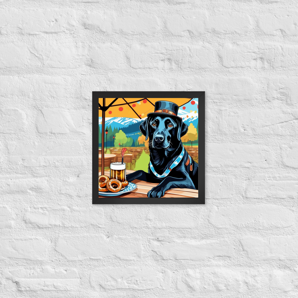 PugMug Custom Black Labrador Retriever Framed Print