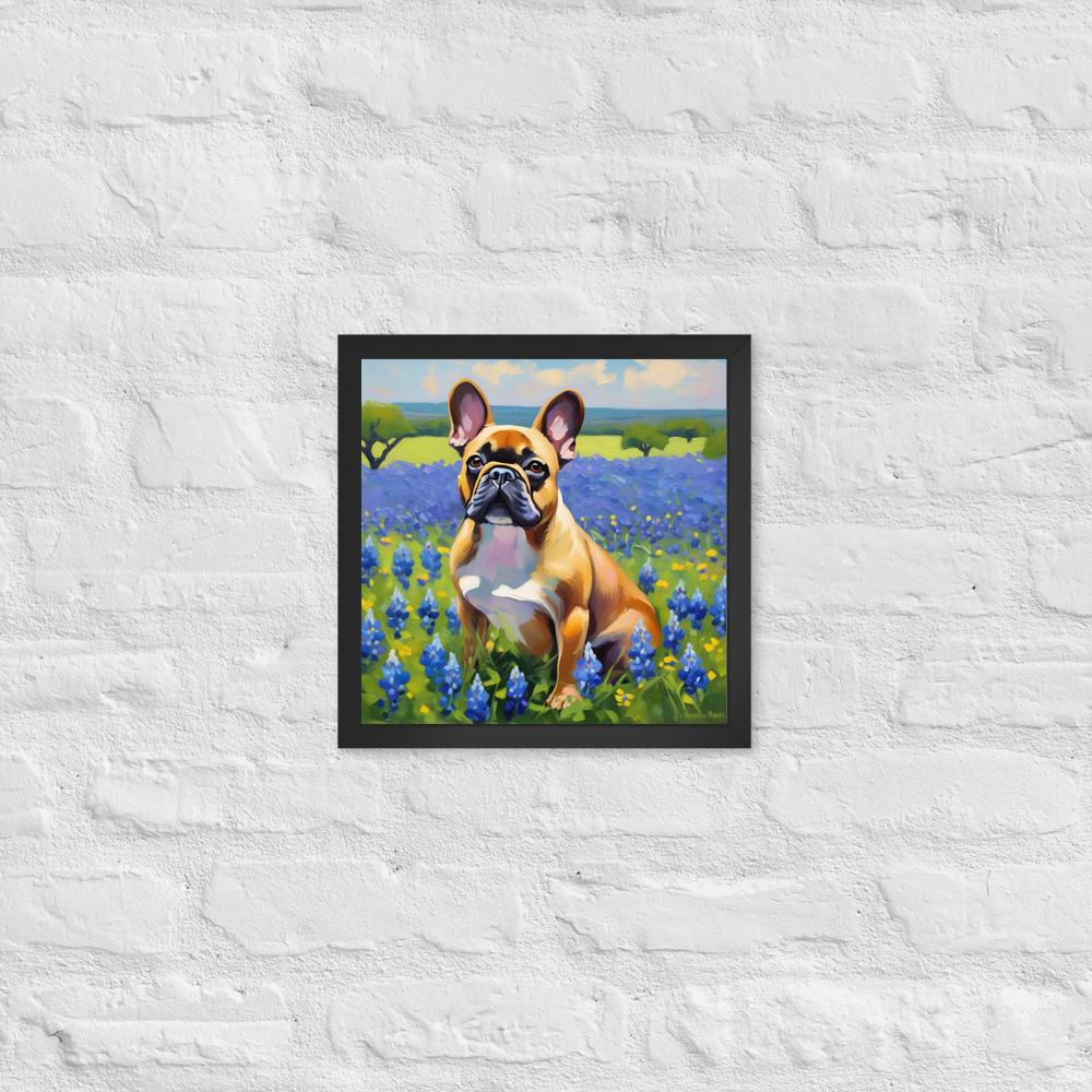 PugMug Custom Tan French Bulldog Framed Print