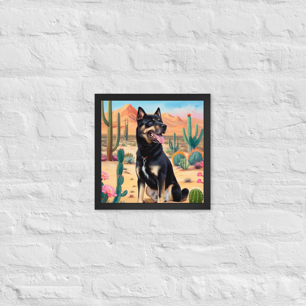 PugMug Custom Blue Framed Print