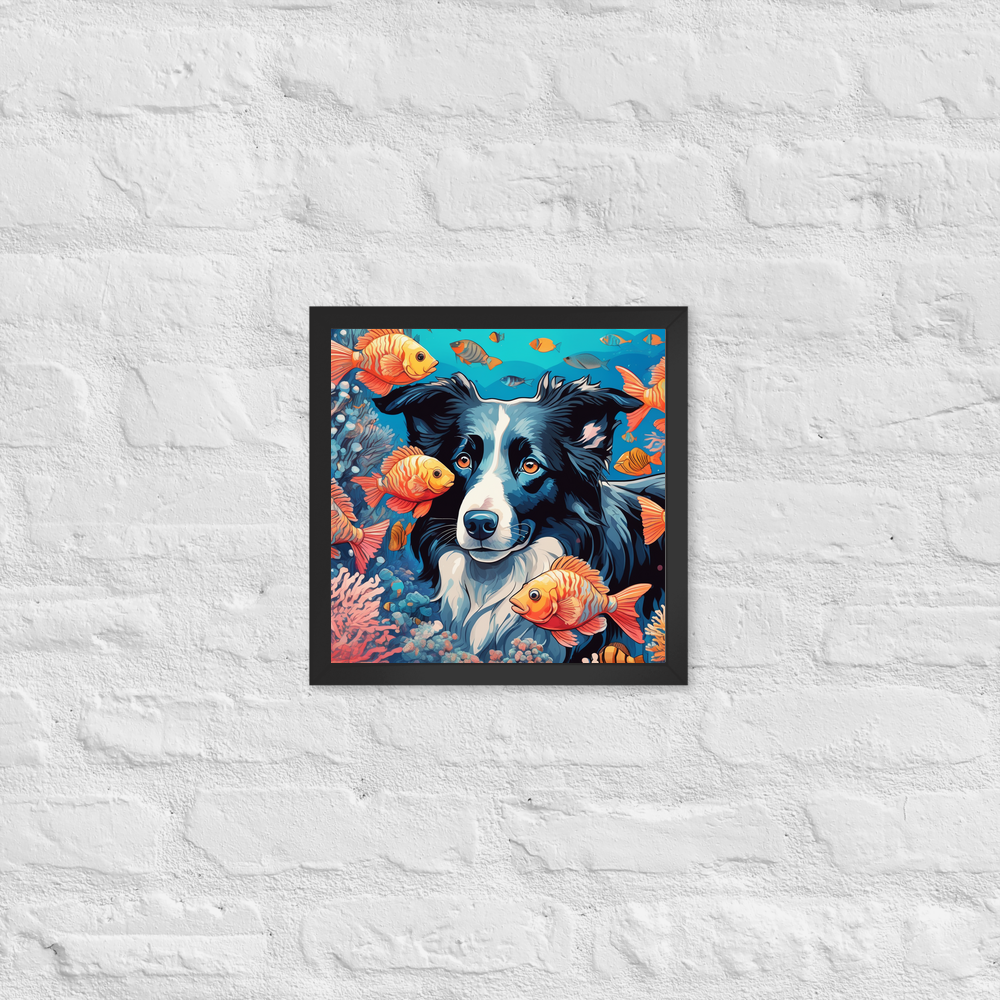 PugMug Custom Border Collie Framed Print