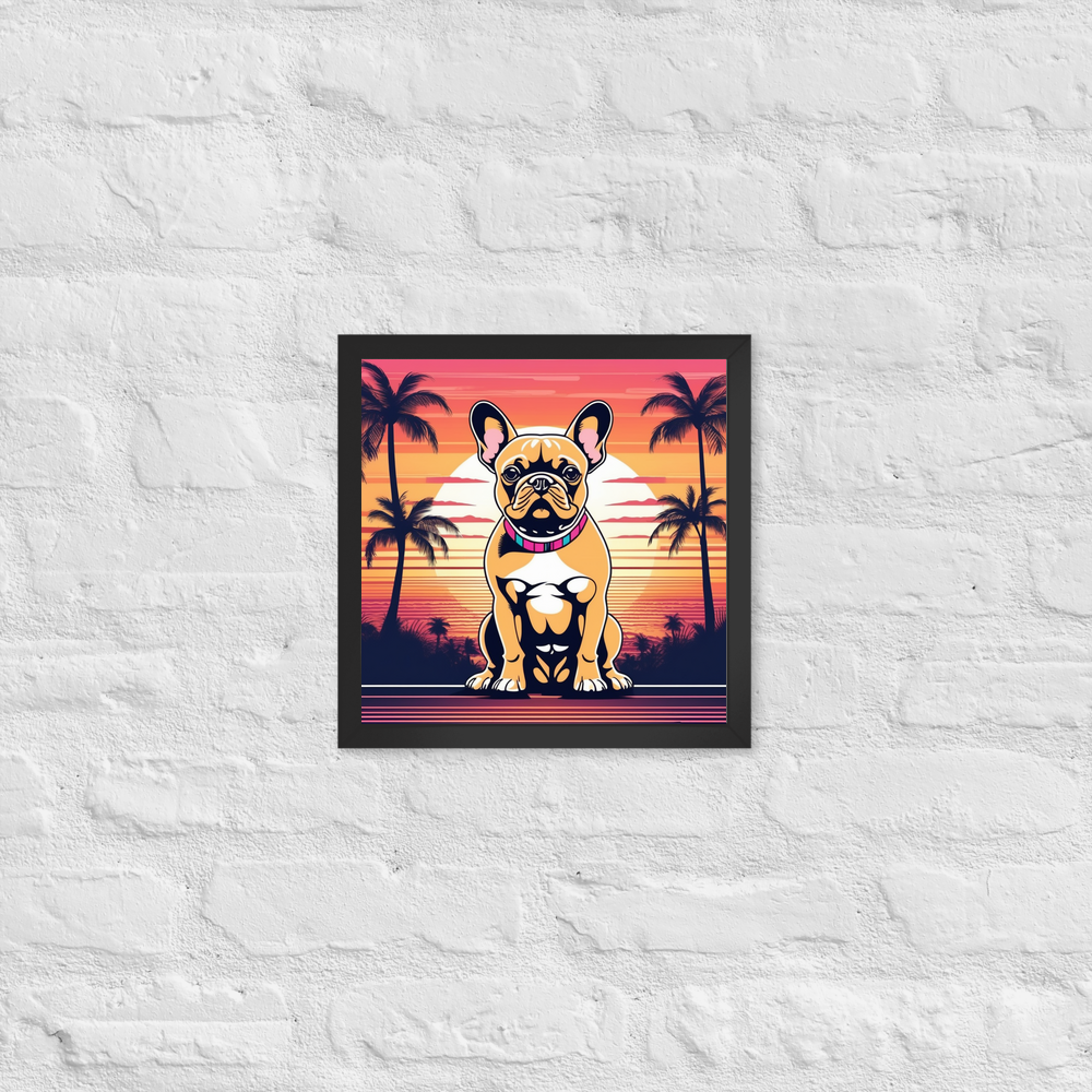 PugMug Custom Tan French Bulldog Framed Print