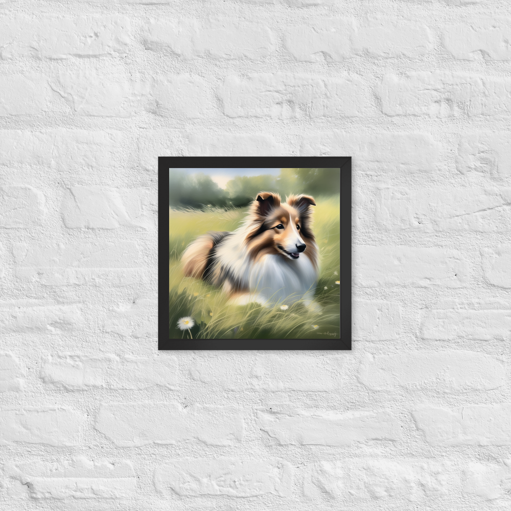 PugMug Custom Shetland Sheepdog Framed Print