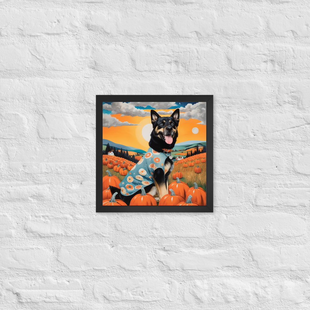PugMug Custom Blue Framed Print