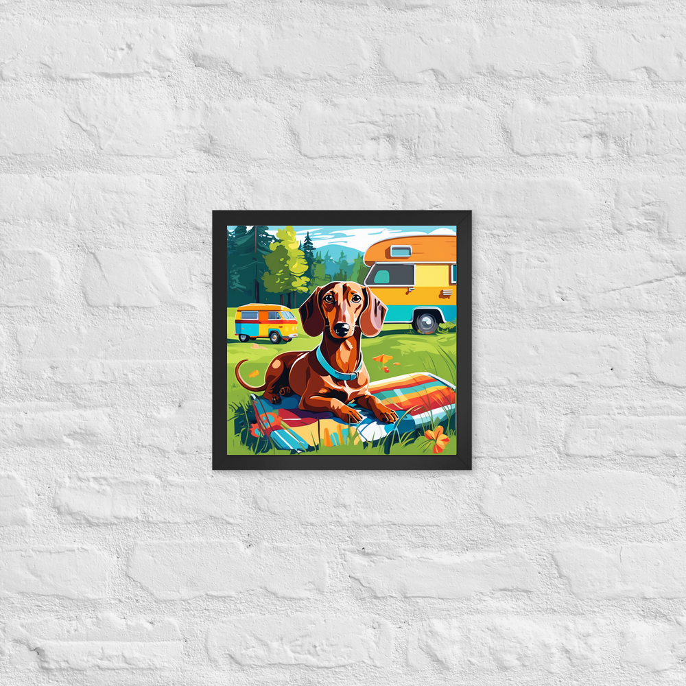 PugMug Custom Tan Dachshund Framed Print