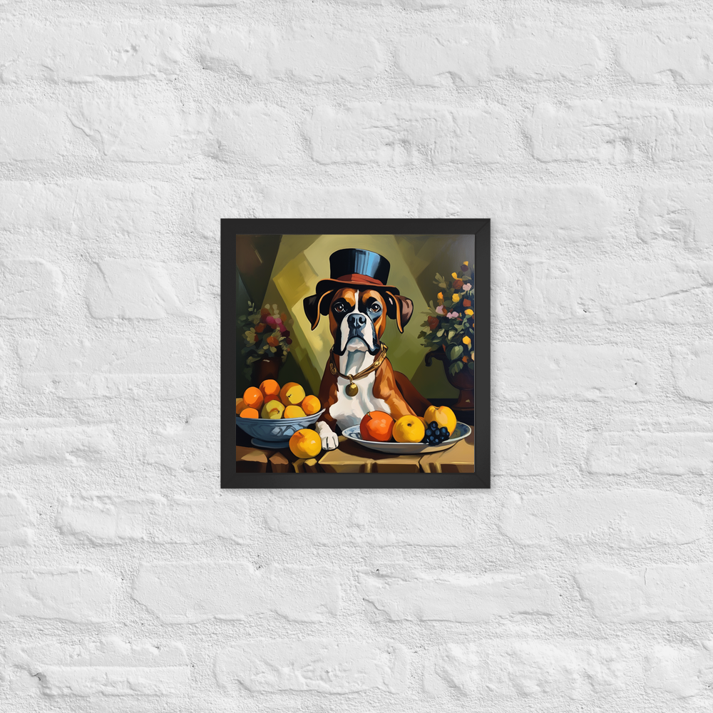 PugMug Custom Boxer Dog Framed Print