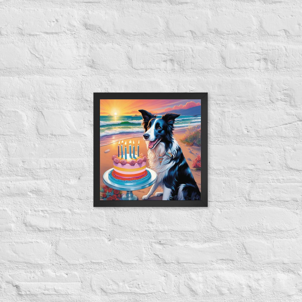 PugMug Custom Border Collie Framed Print