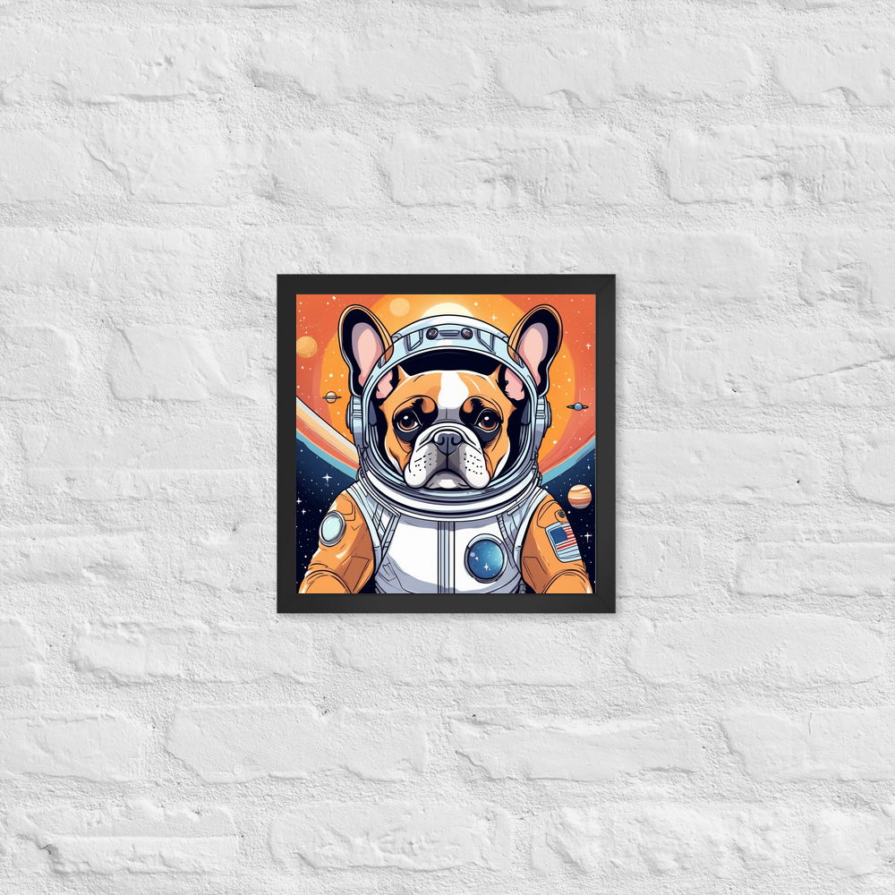 PugMug Custom Tan French Bulldog Framed Print