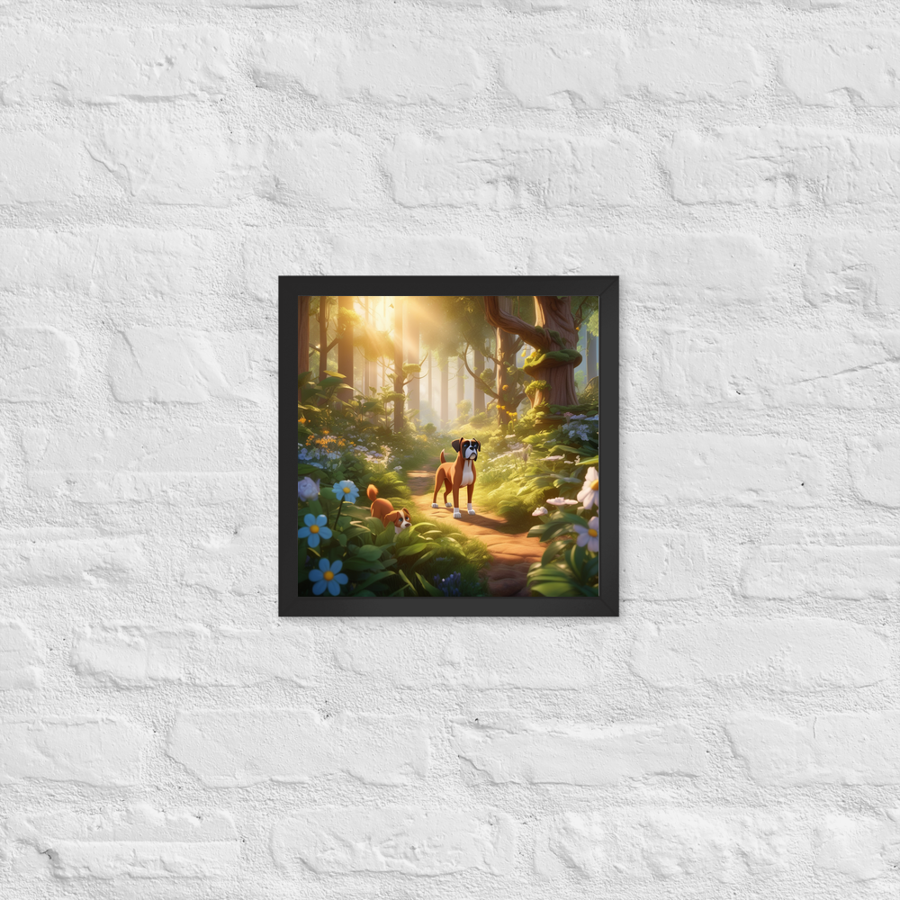 PugMug Custom Boxer Dog Framed Print