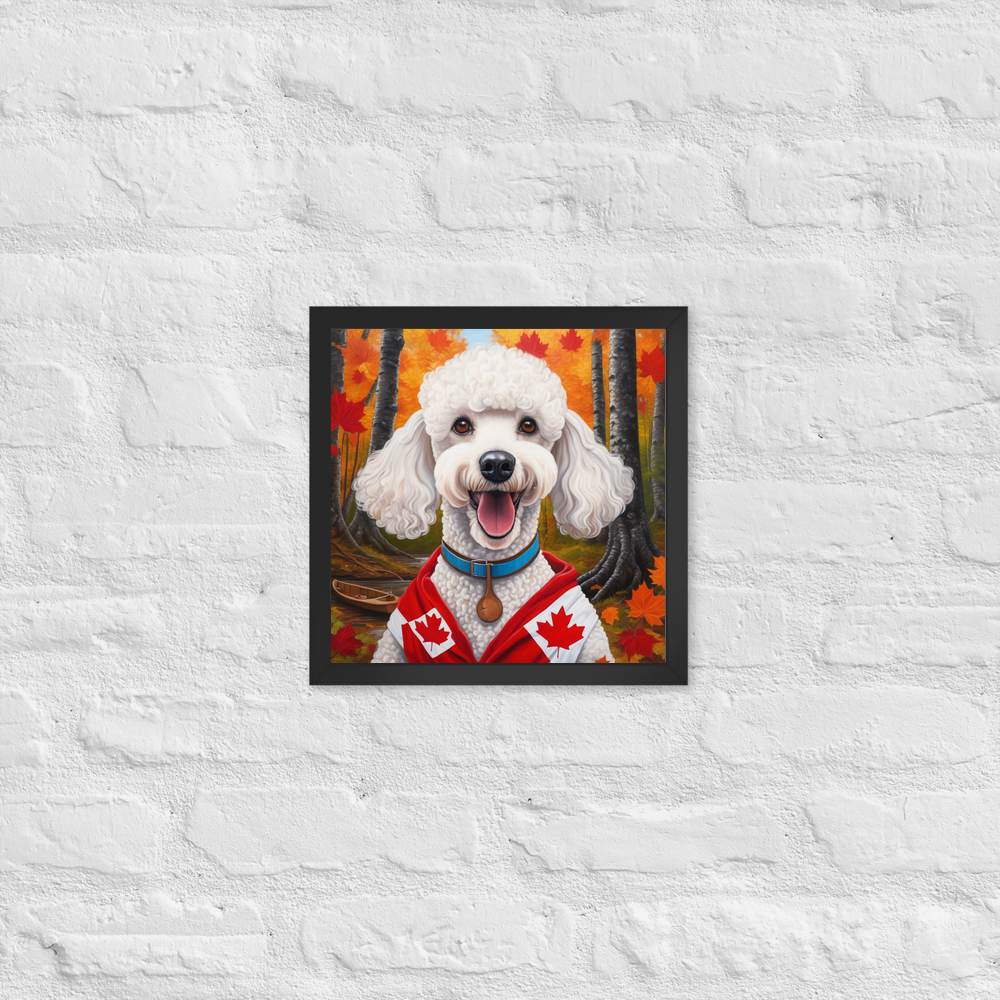 PugMug Custom White Poodle Framed Print