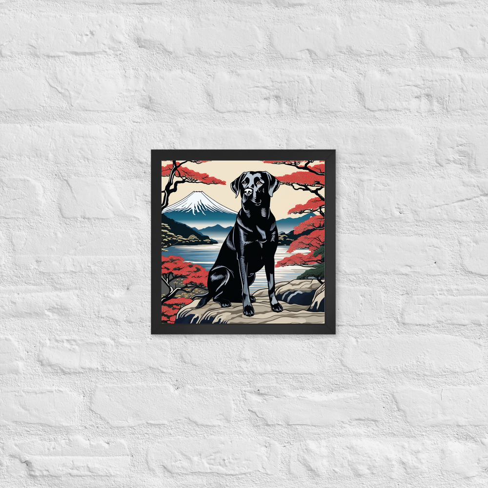 PugMug Custom Black Labrador Retriever Framed Print