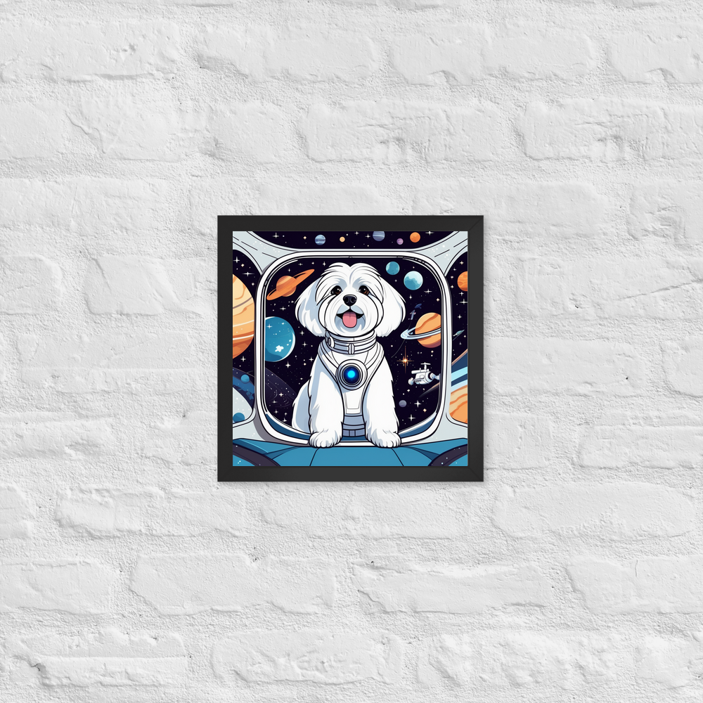PugMug Custom White Havanese Dog Framed Print