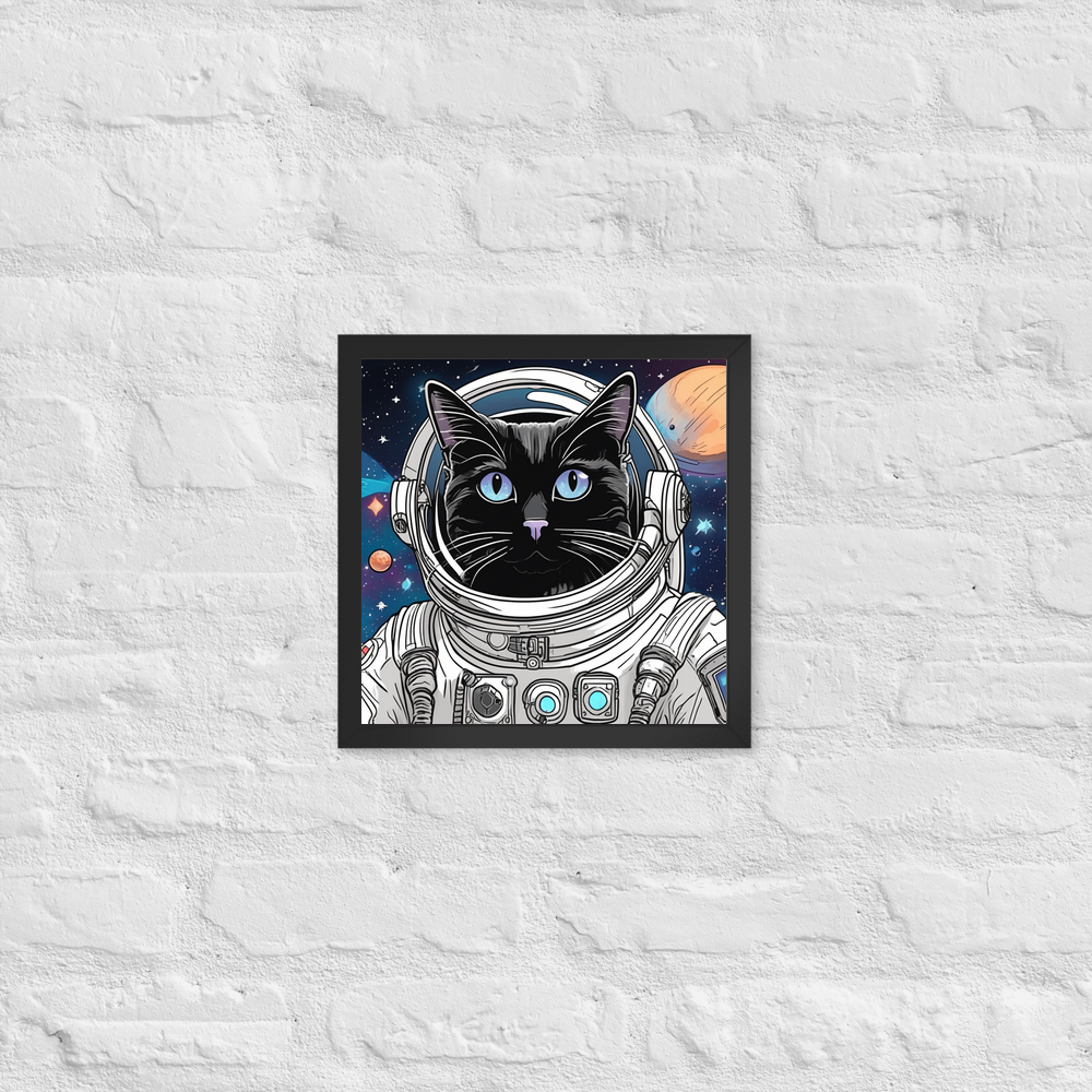 PugMug Custom Black Ragdoll Cat Framed Print