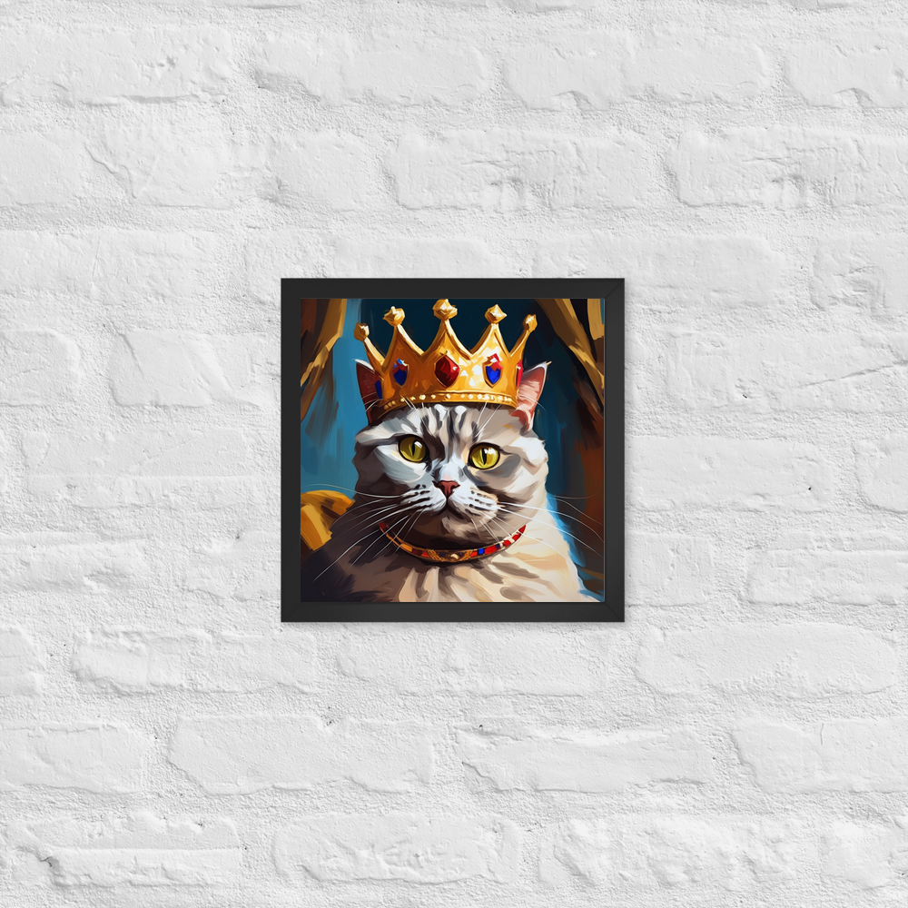 PugMug Custom Tabby British Shorthair Cat Framed Print