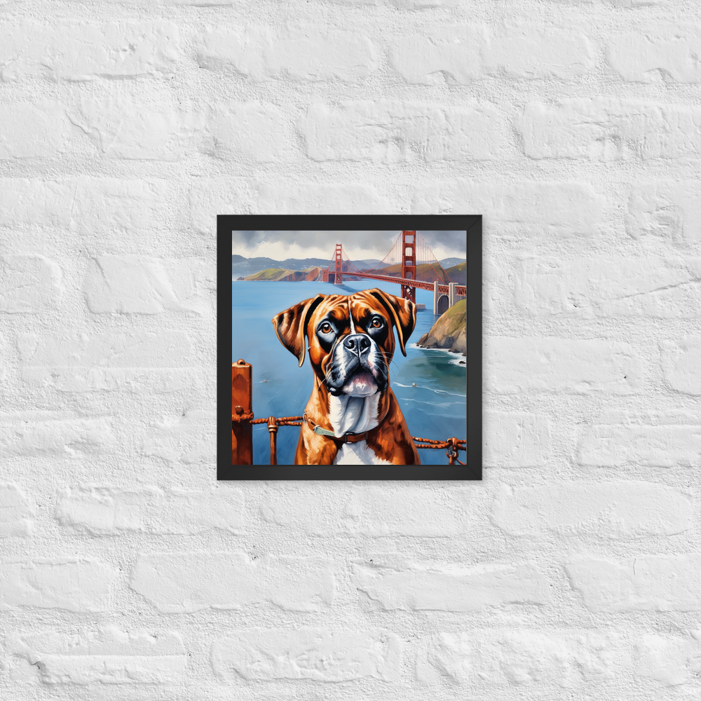 PugMug Custom Boxer Dog Framed Print
