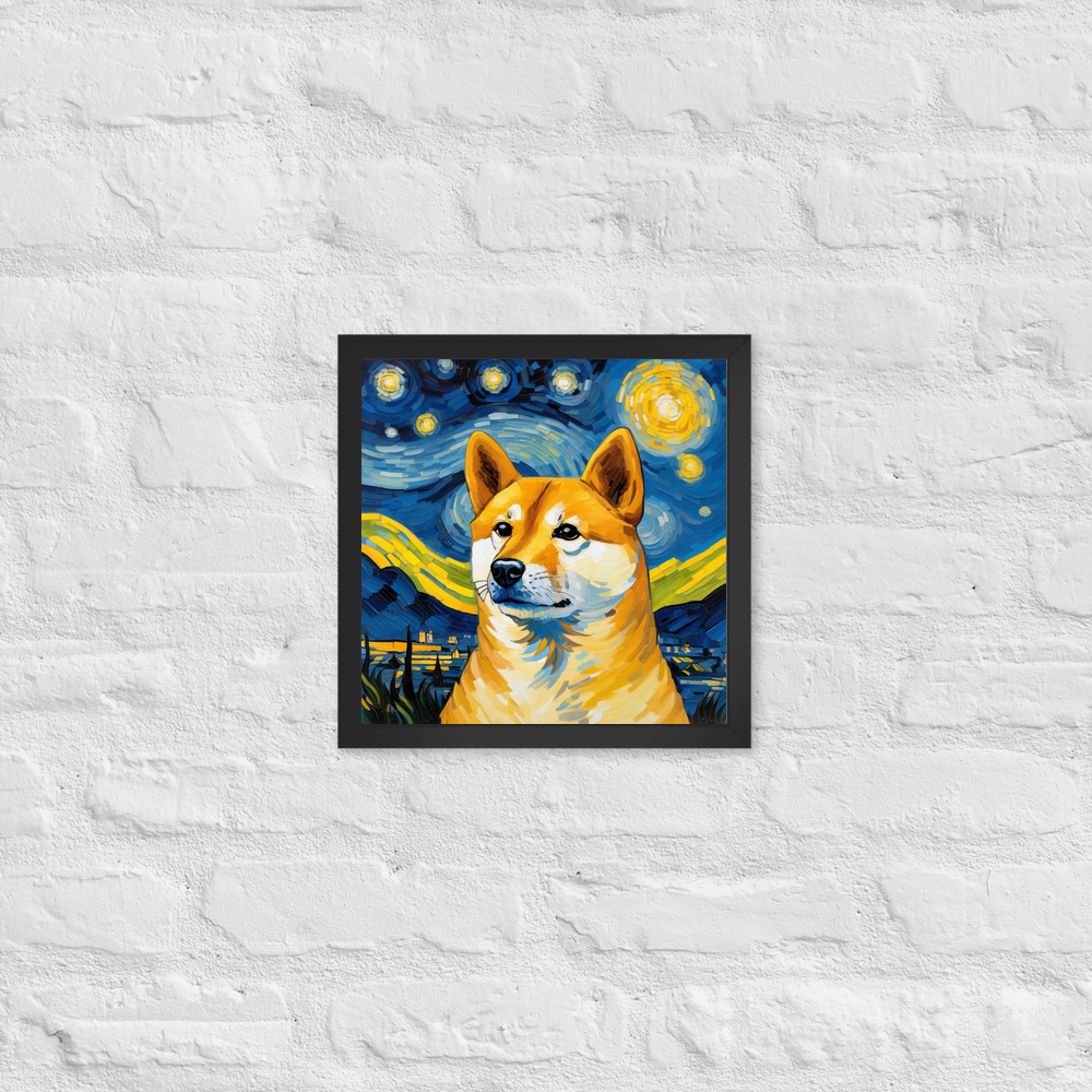 PugMug Custom Shiba Inu Framed Print