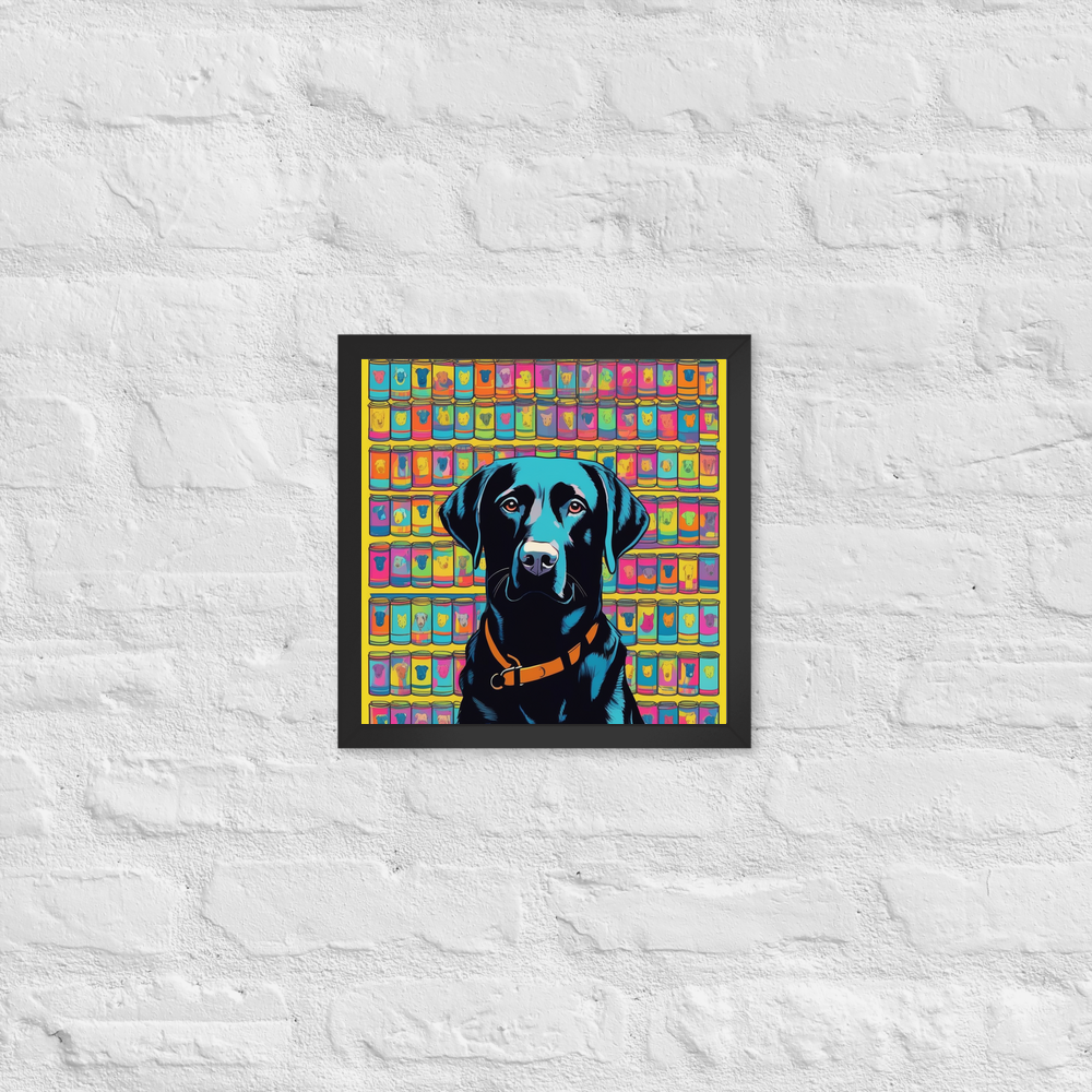 PugMug Custom Black Labrador Retriever Framed Print