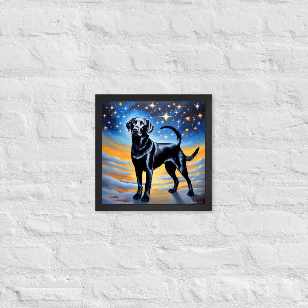 PugMug Custom Black Labrador Retriever Framed Print