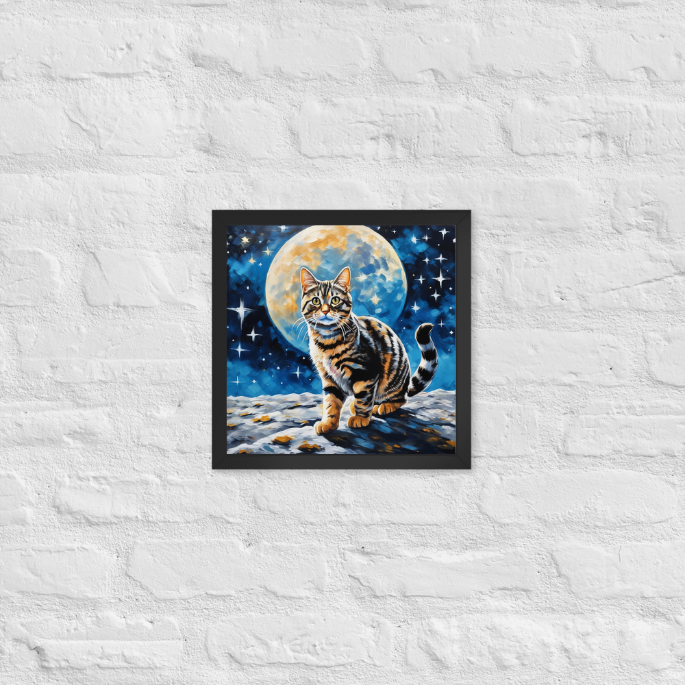 PugMug Custom Tabby American Shorthair Cat Framed Print