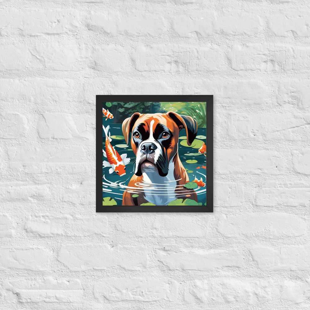 PugMug Custom Boxer Dog Framed Print