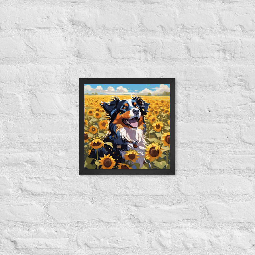 PugMug Custom Miniature American Shepherd Framed Print