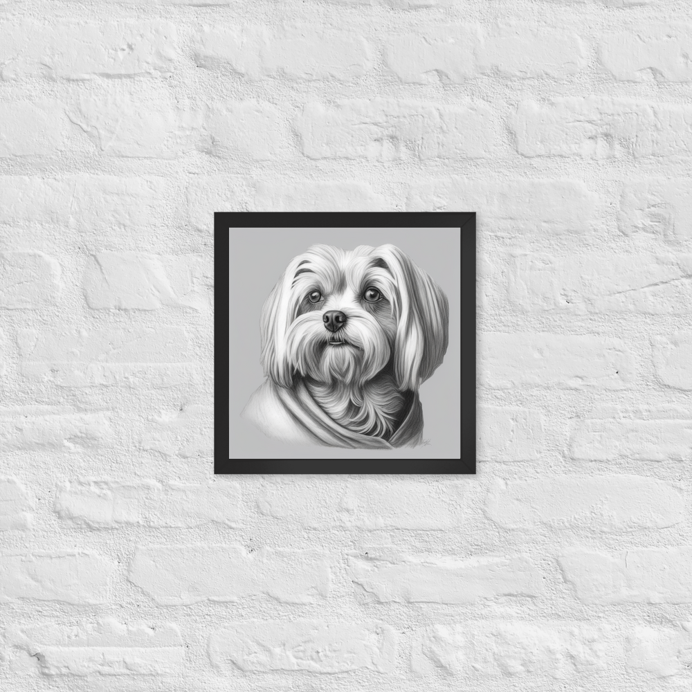 PugMug Custom Maltese Dog Framed Print