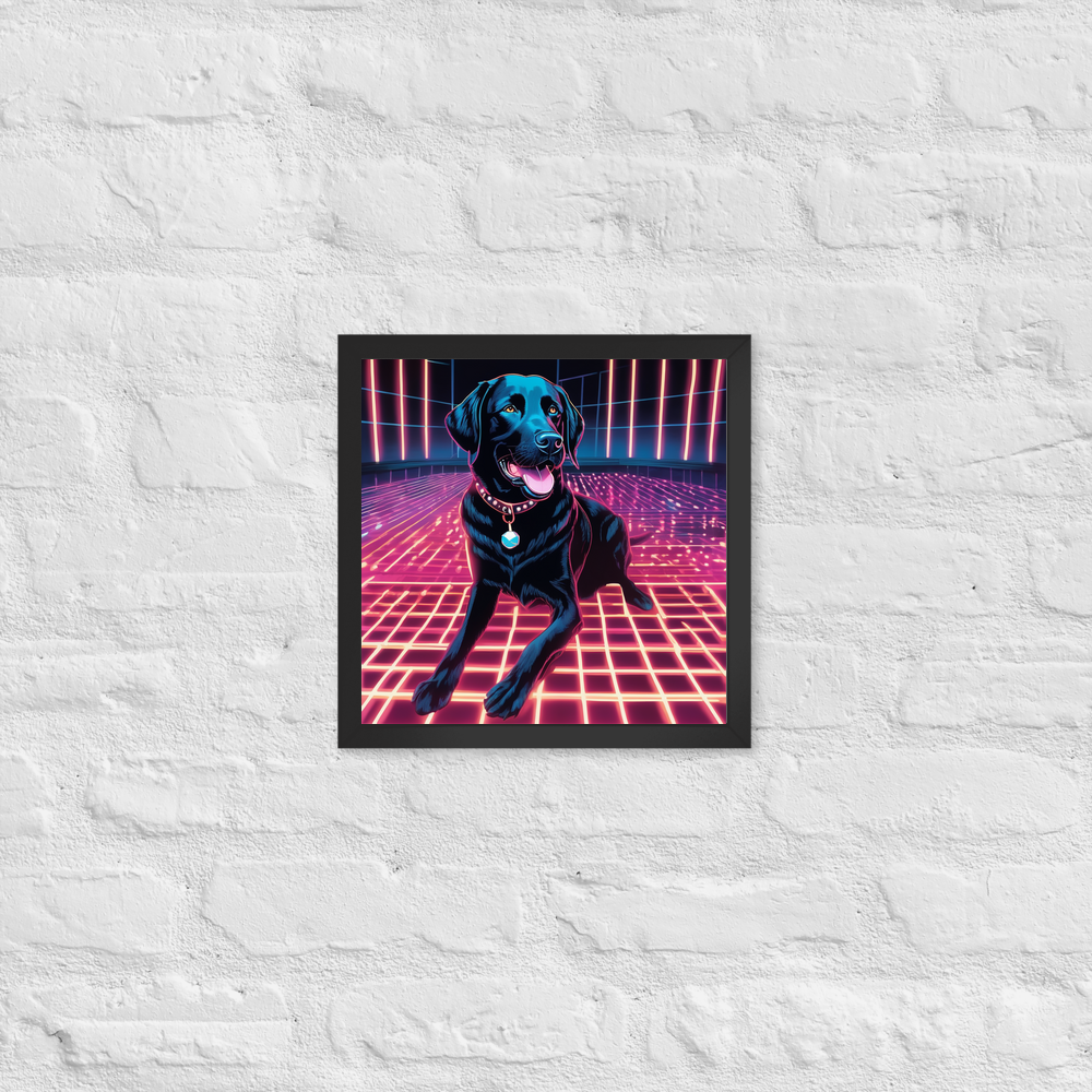 PugMug Custom Black Labrador Retriever Framed Print