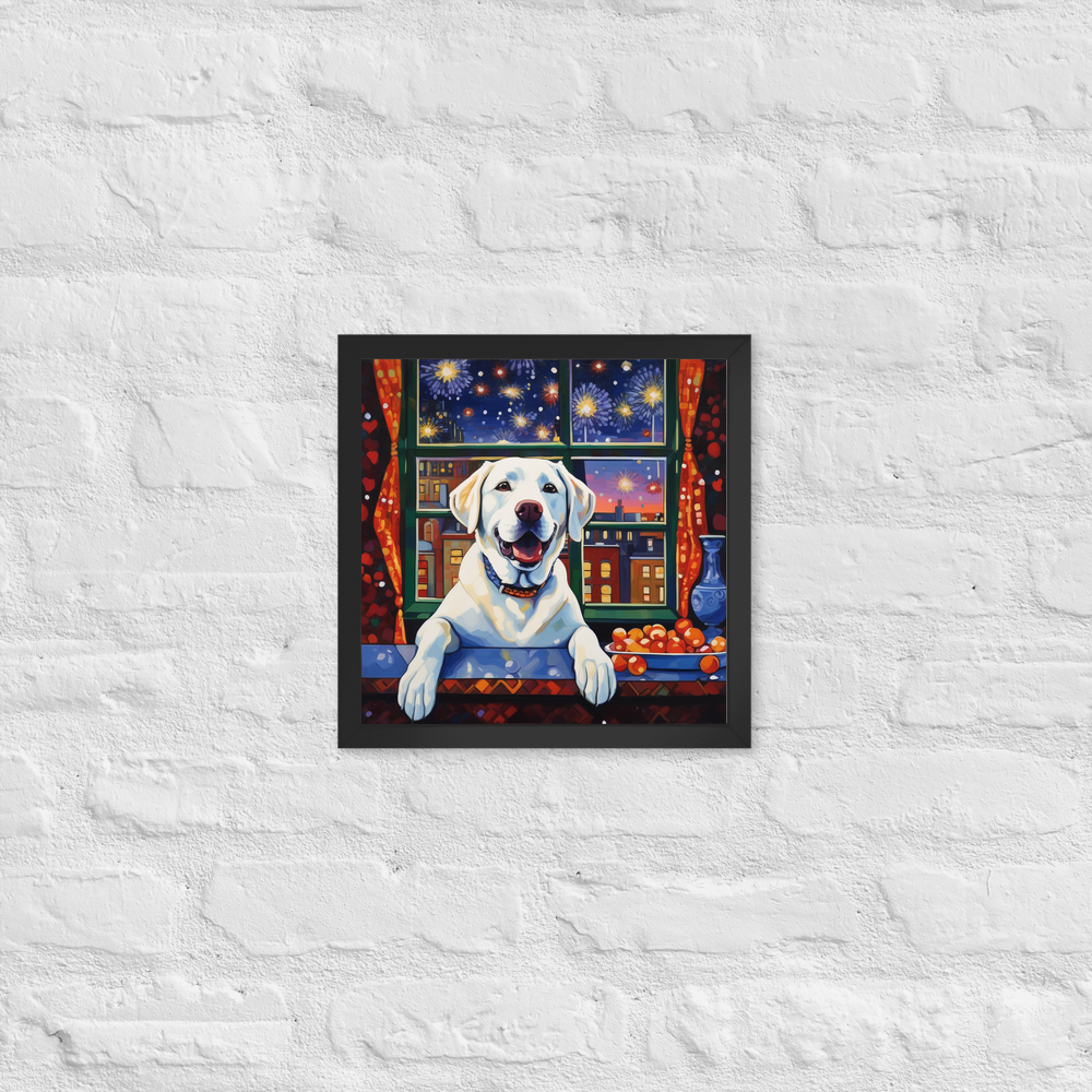 PugMug Custom White Labrador Retriever Framed Print
