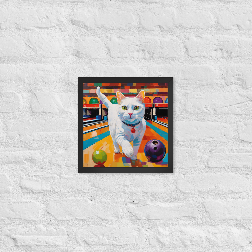 PugMug Custom White Companion Cat Framed Print