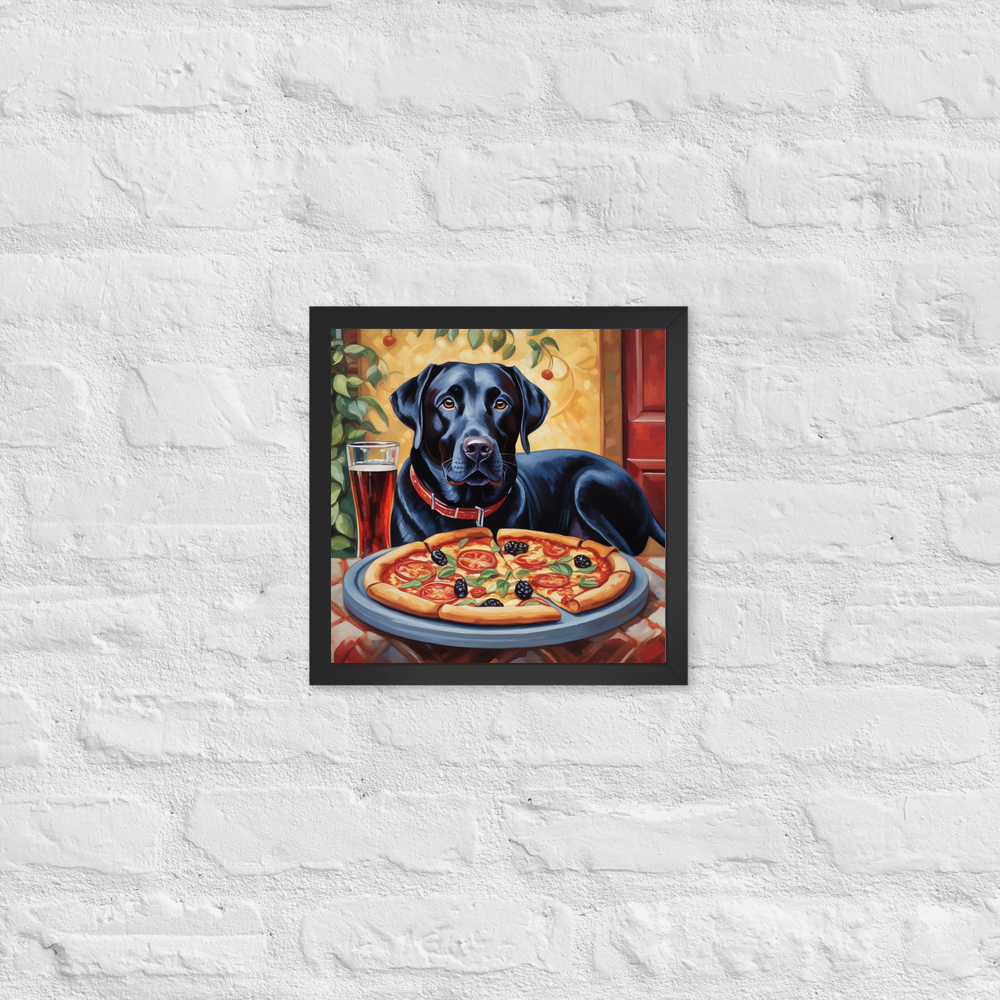 PugMug Custom Black Labrador Retriever Framed Print