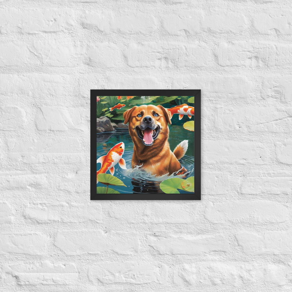 PugMug Custom Blue Framed Print