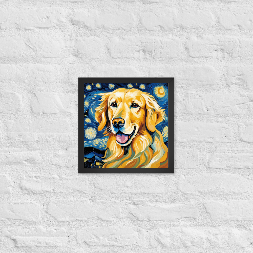 PugMug Custom Golden Retriever Framed Print