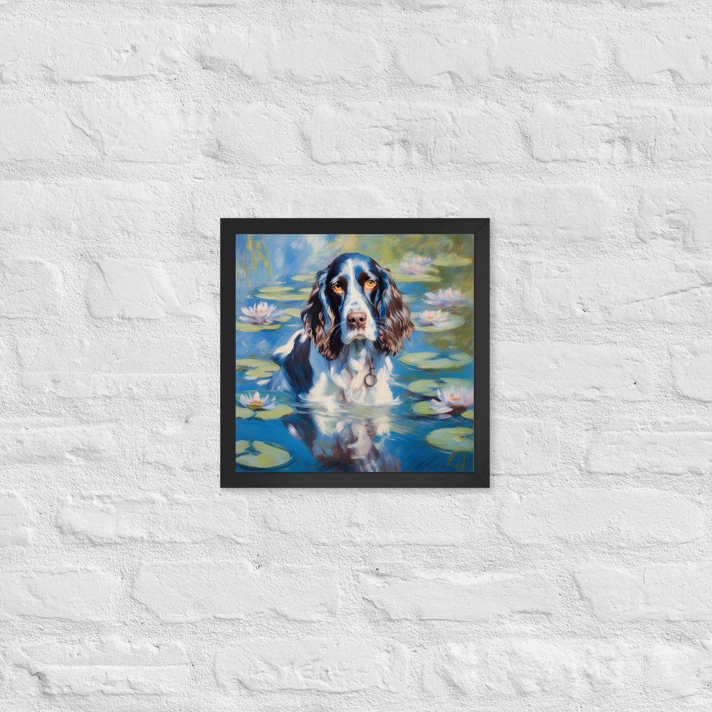 PugMug Custom English Springer Spaniel Framed Print