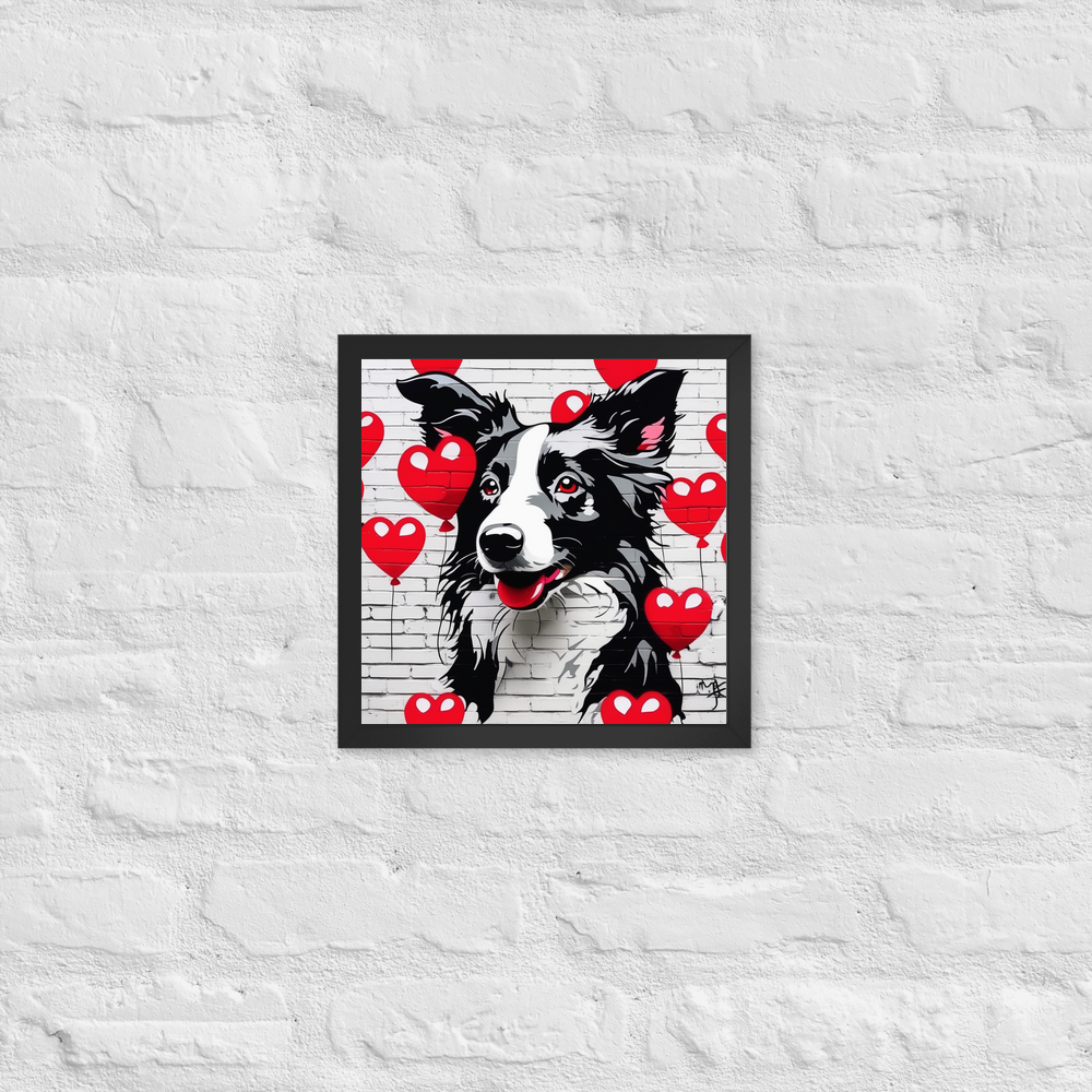 PugMug Custom Border Collie Framed Print