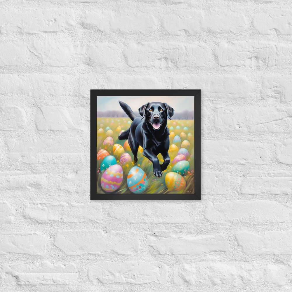 PugMug Custom Black Labrador Retriever Framed Print