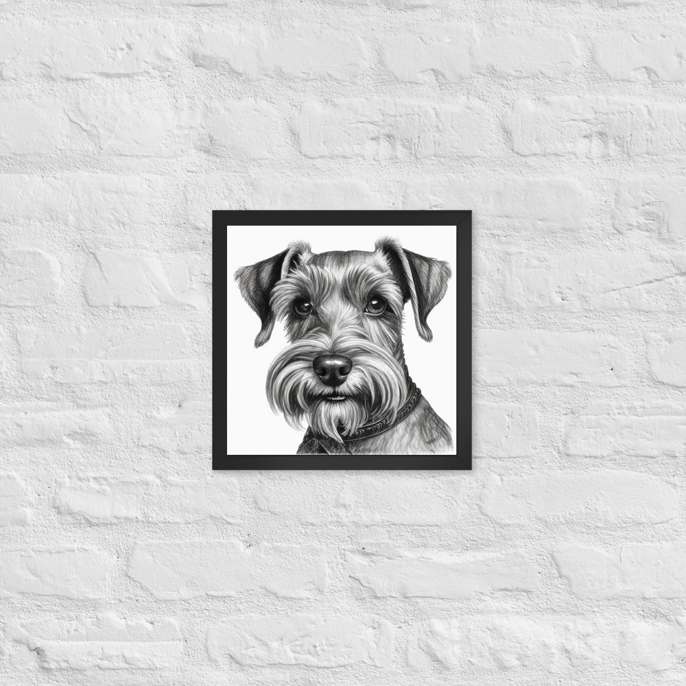 PugMug Custom Miniature Schnauzer Framed Print