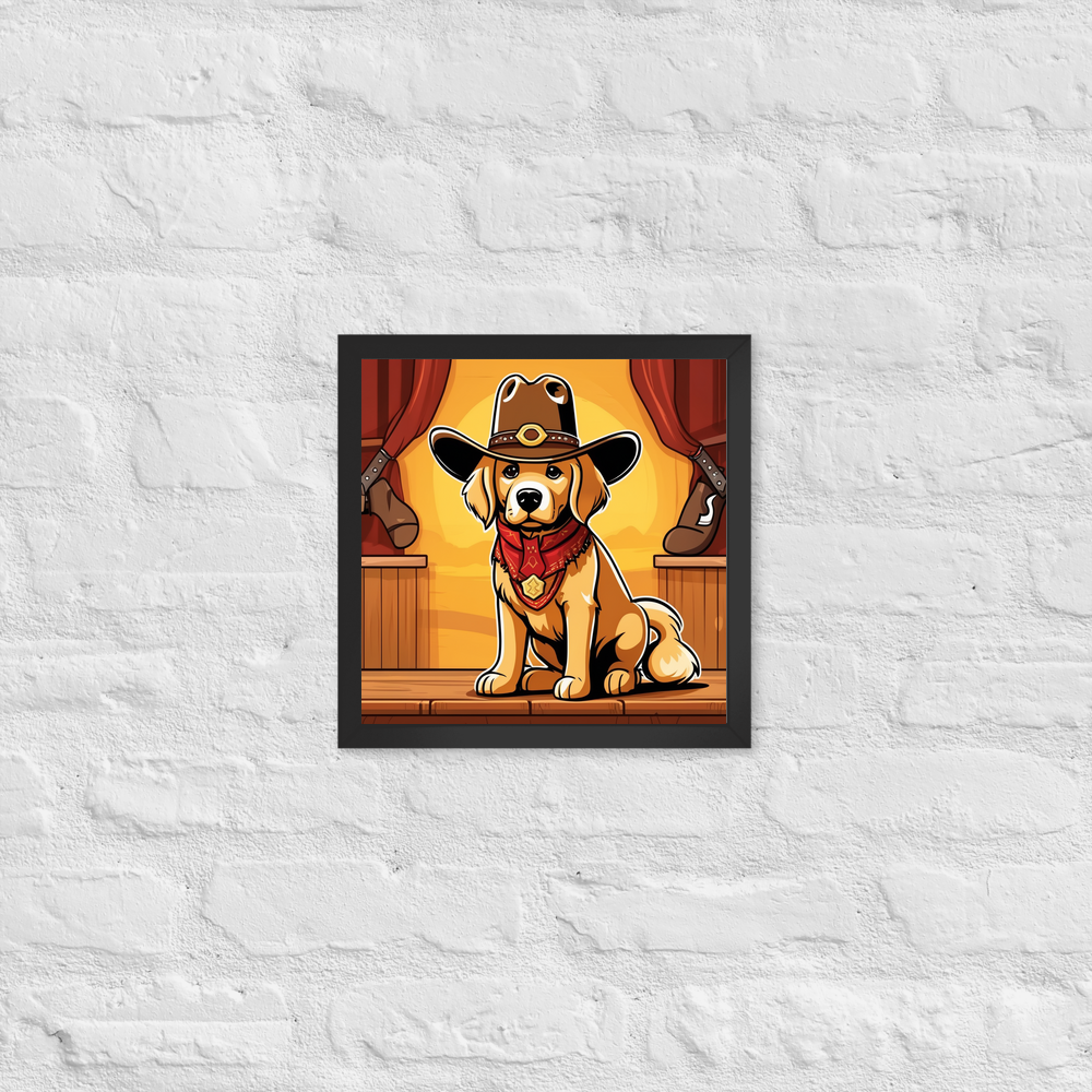 PugMug Custom Golden Retriever Framed Print