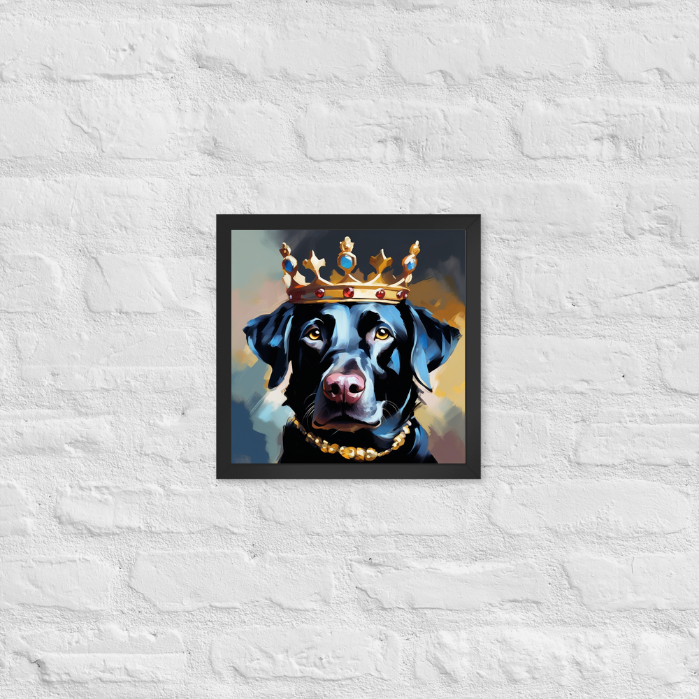 PugMug Custom Black Labrador Retriever Framed Print