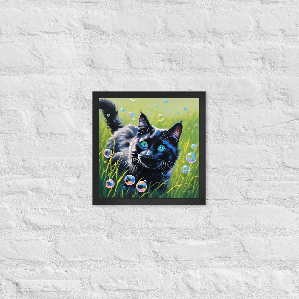 PugMug Custom Black Ragdoll Cat Framed Print