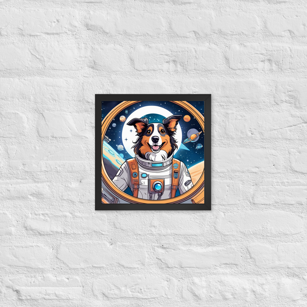 PugMug Custom Collie Framed Print