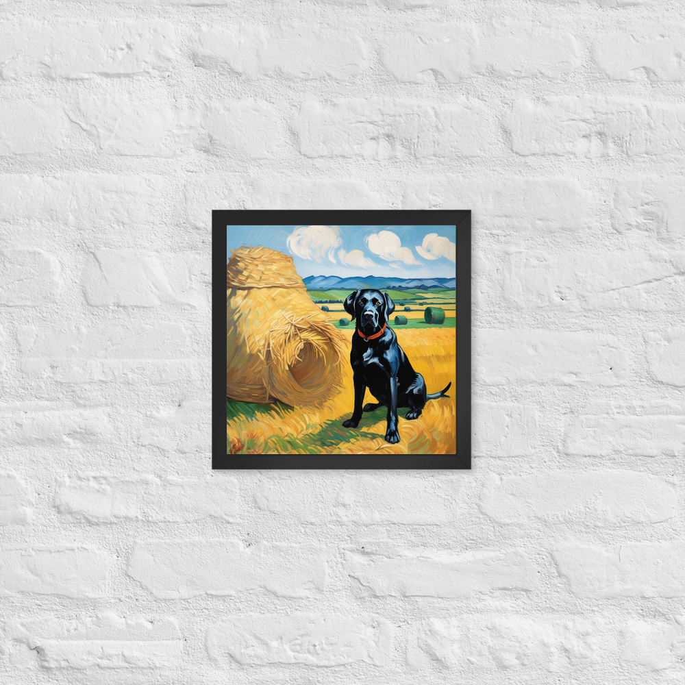 PugMug Custom Black Labrador Retriever Framed Print