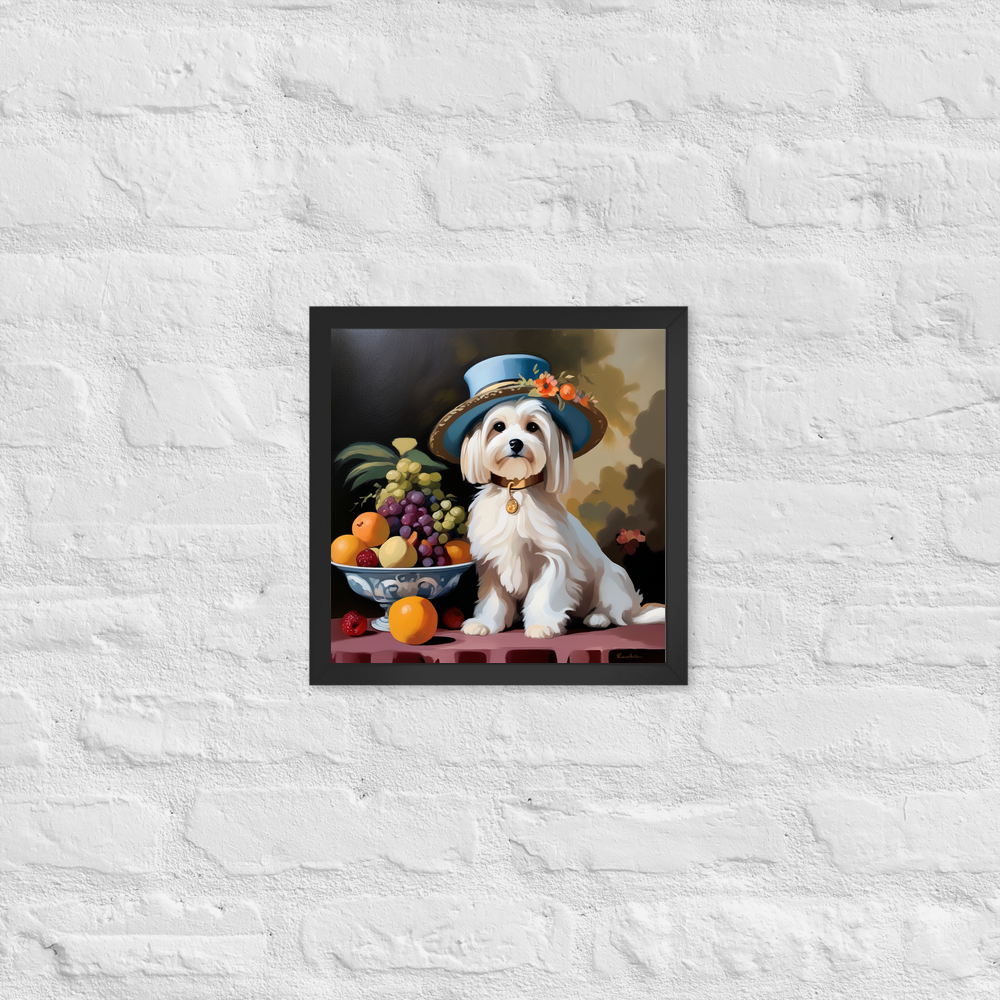 PugMug Custom White Havanese Dog Framed Print