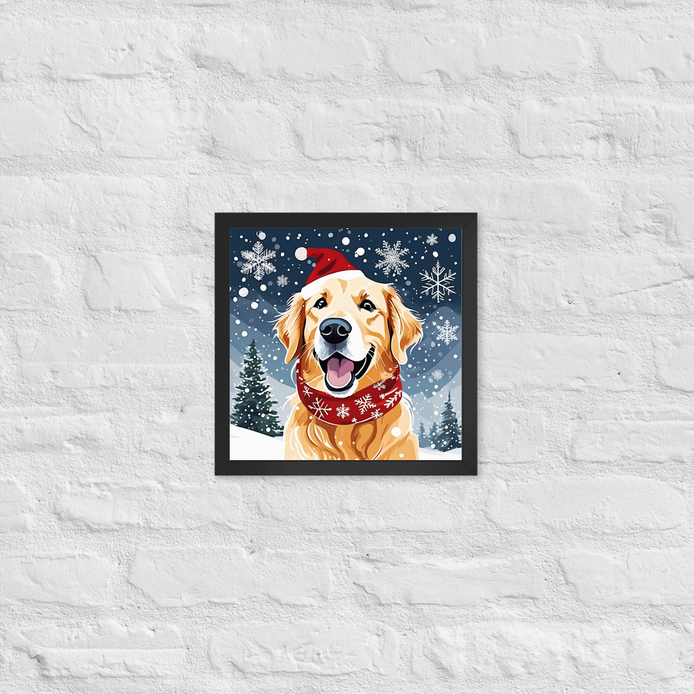 PugMug Custom Golden Retriever Framed Print