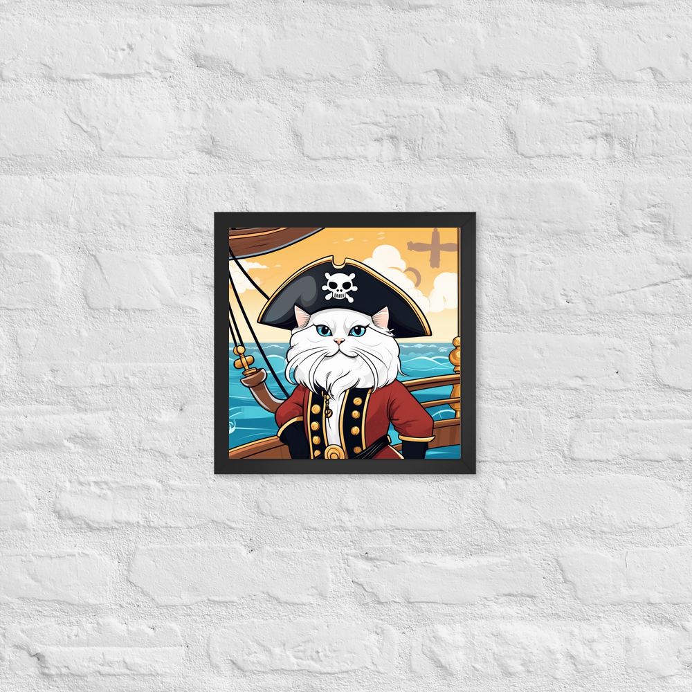 PugMug Custom White Persian Cat Framed Print