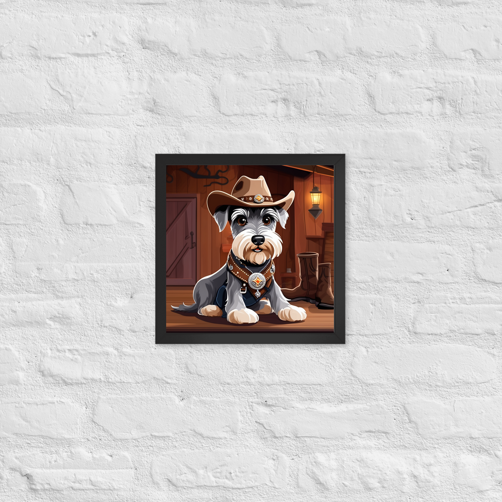 PugMug Custom Miniature Schnauzer Framed Print